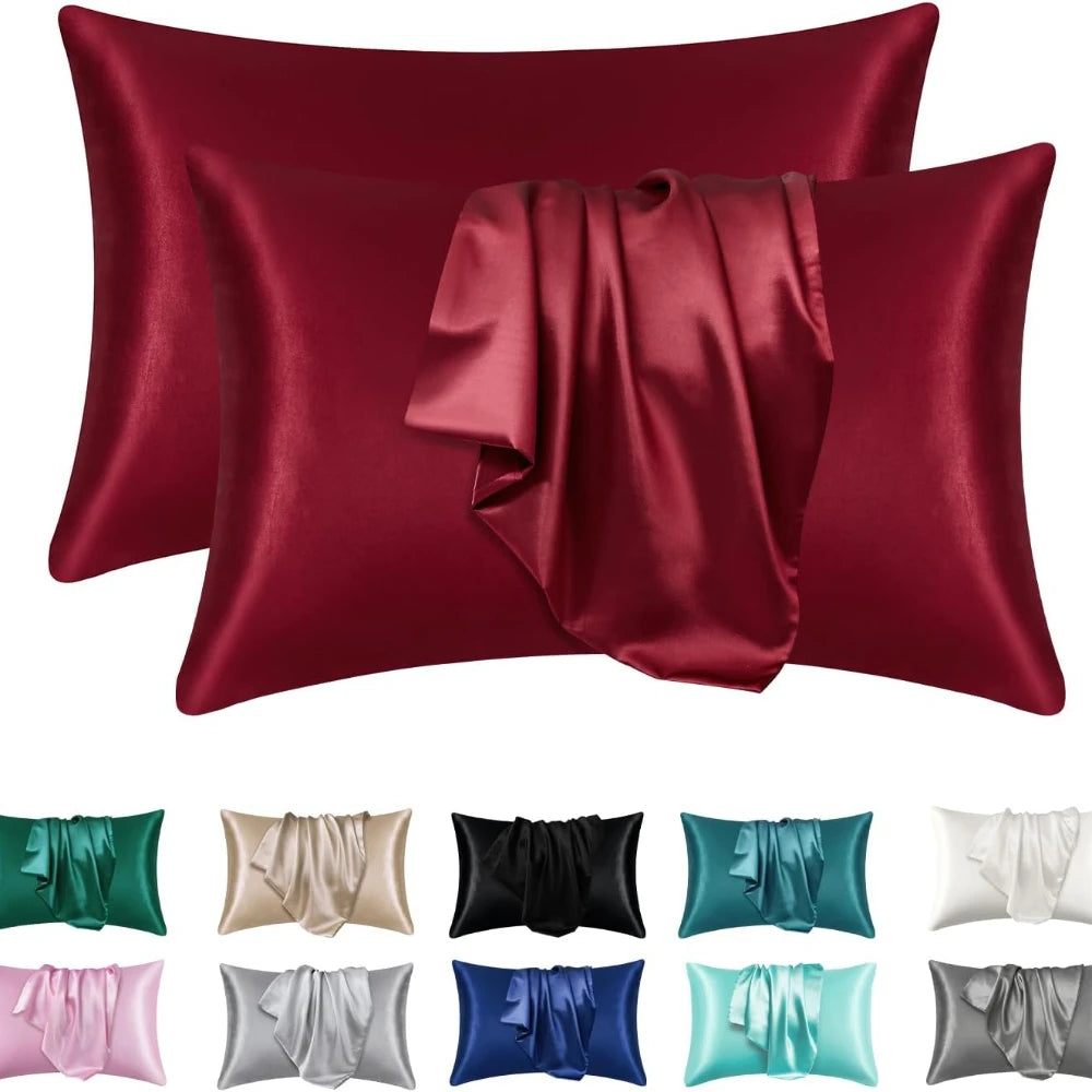 Pillowcase Silk Pillow Cover Silky Satin Hair Beauty Pillow case Comfortable Pillow Case Home Decor wholesale